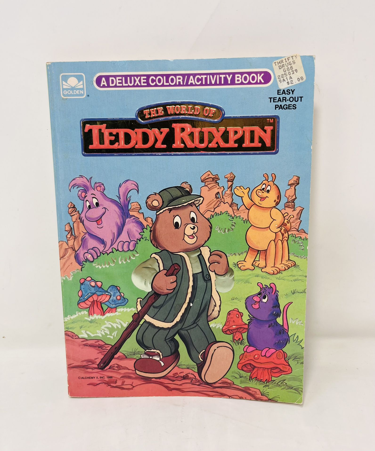 The World Of Teddy Ruxpin Coloring Deluxe Activity Book 1986 Golden Book Vintage