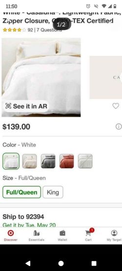 New Casaluna Duvet Set $80
