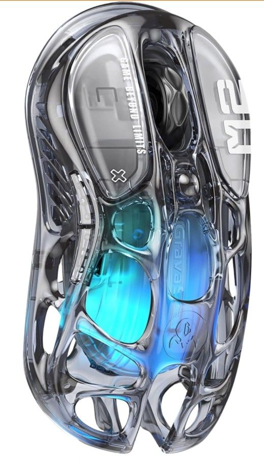 GravaStar Mercury M2 Wireless Gaming Mouse with 26,000 DPI, PAW3395DM Sensor -79g Lightweight Hollowed-Out Design