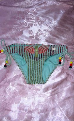 Blue Printed Bikini Bottoms