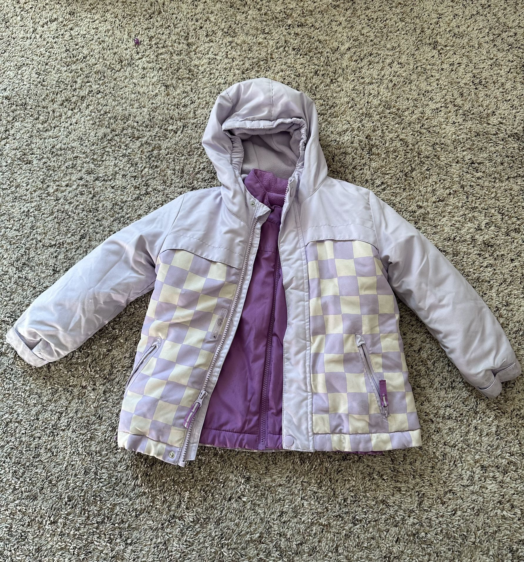 Kids Snow Jacket with Fleece Lined Inner Liner (5T)