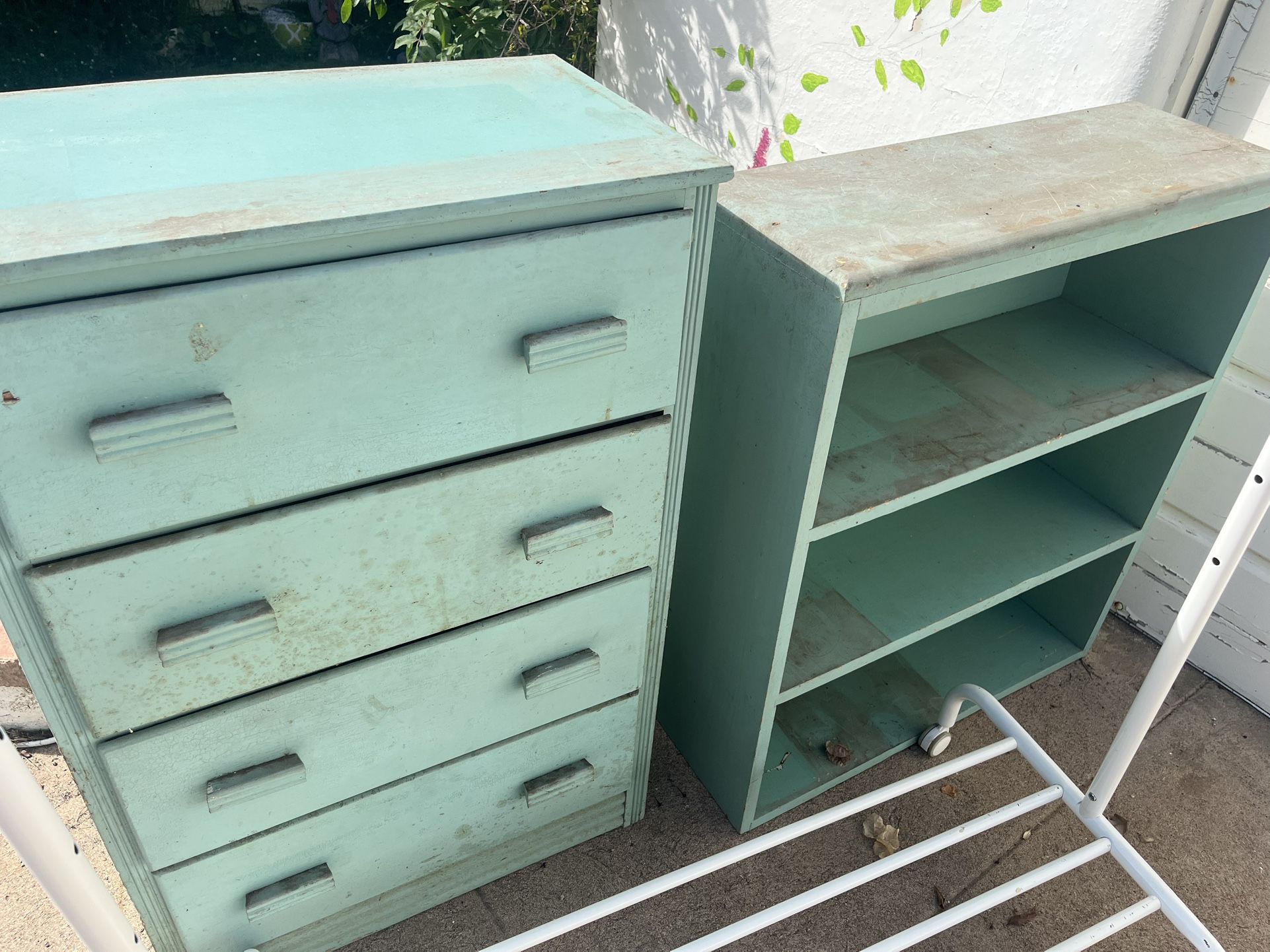 FREE Wood Dresser And Bookshelf