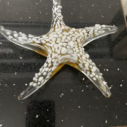 Vintage Blown Glass Starfish Sculpture Glass Art 6”