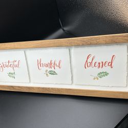 New, Cute Framed Wall Decor.  Dimensions In Pics.  Thanksgiving Decor.