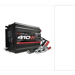 400-Watt Power Inverter with Battery Clamps and 12-Volt Male Adapter Plug