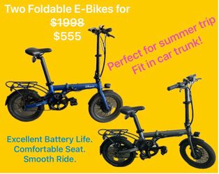 Two Qualisports Nemo 16” Folding E-Bike - Samsung Battery - Ready to Ride