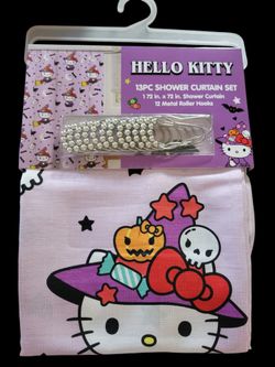 Hello Kitty 13pc Halloween Witch Shower Curtain Set