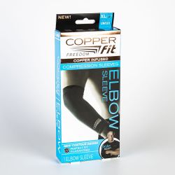 Copper Fit Freedom Copper Infused Compression Elbow Sleeves XL Unisex