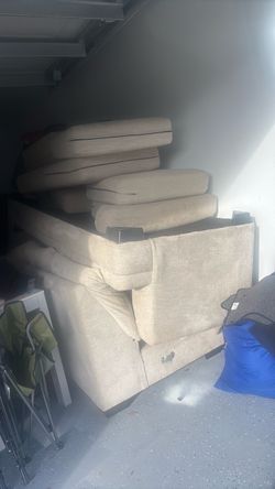 L shaped Beige Fabric Sectional Sofa