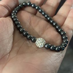 Black Hematite Bead Bracelet