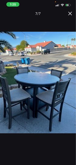Counter height table with 4 chairs