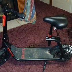 Electric Scooter W/seat An Basket