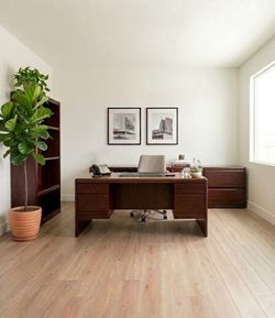 4 Piece Complete Cherry Finish Executive Desk Set