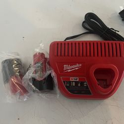 Milwaukee  2 Battery And Charger 