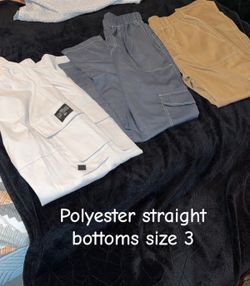 Polyester straight bottom women pants
