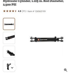 CountyLine 2 in. Bore x 10 in. Stroke Tie Rod Hydraulic Cylinder, 1.125 in. Rod Diameter, 2,500 PSI