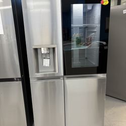 New‼️Best Seller 27 cu. ft. Side-By-Side Refrigerator with Instaview Glass and Craft Ice
