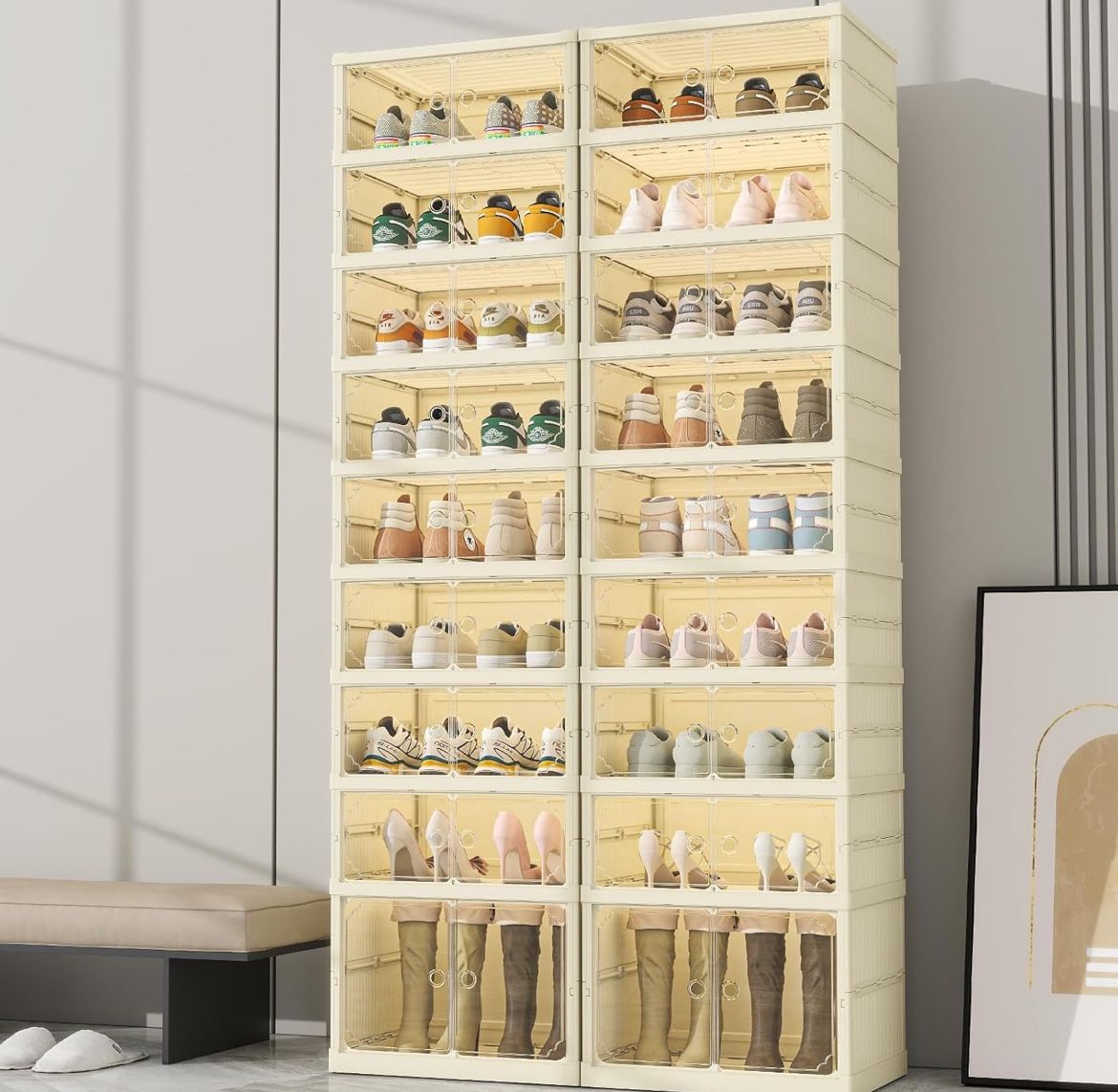 9 Tiers Foldable Shoe Rack Organizer