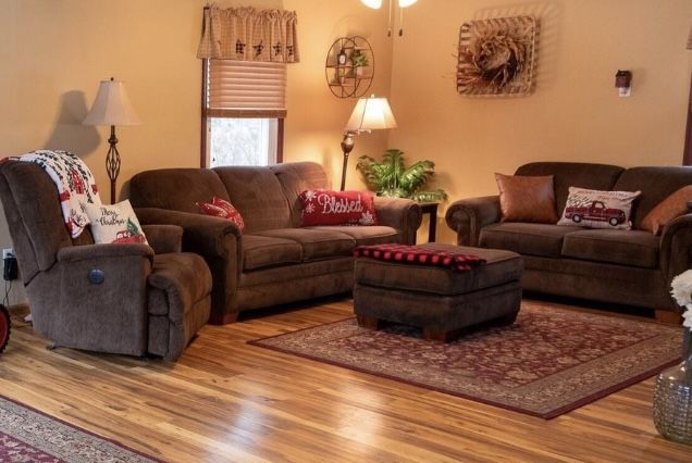 3 Piece Living Room Set (Power Recliner, Loveseat, Couch With Pullout)