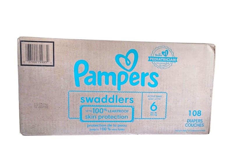 Pampers Swaddlers Baby Diapers Size 6, 108 Count