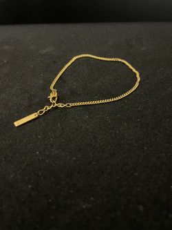 18k Gold Dainty Bracelet, Adjustable