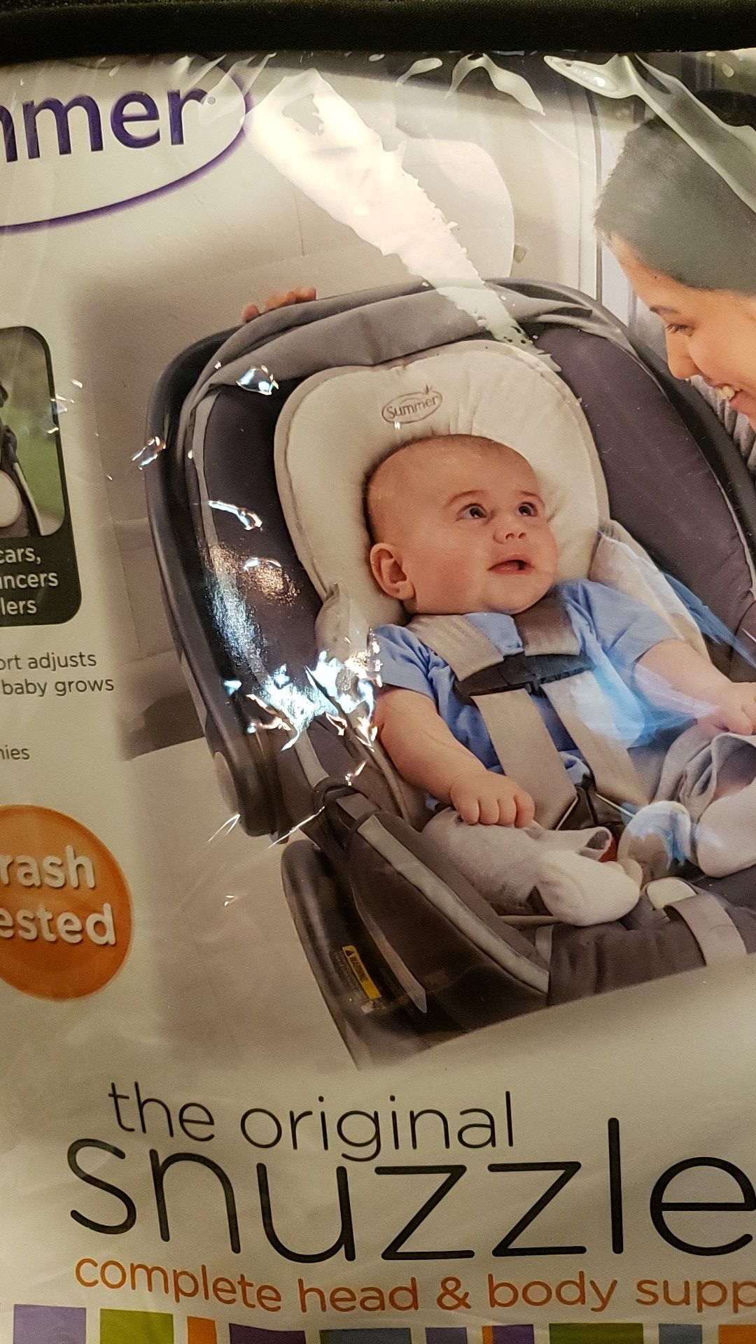 Infant car seat head support