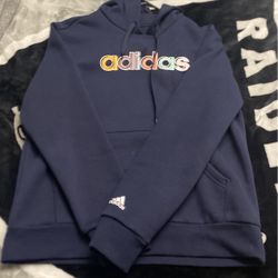 Small navy blue adiadas hoodie 
