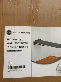 Wall Mounted Ironing Board,Space-Saving Compact Wall Mount Fold Down Iron Board for Laundry Room, 36" x 12", Black