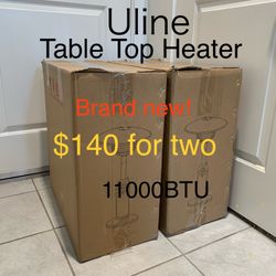 Brand new! Uline table top heater 11000 btu with propane gas