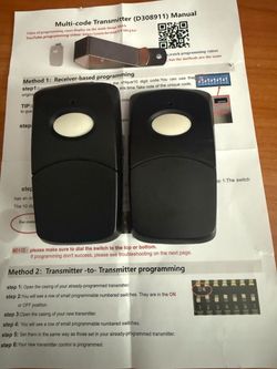 Garage Door Remote - Multi-Code
