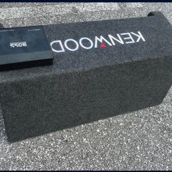 Two 12 Inch Kenwood Excelon Subwoofer and 1500w Amp