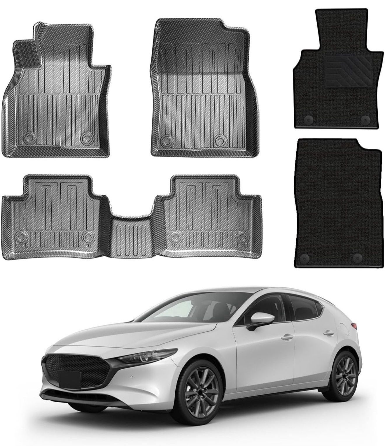 IKABEVEM Floor Mats For Mazda 3 2019-2025
