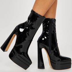 Black Platform Booties