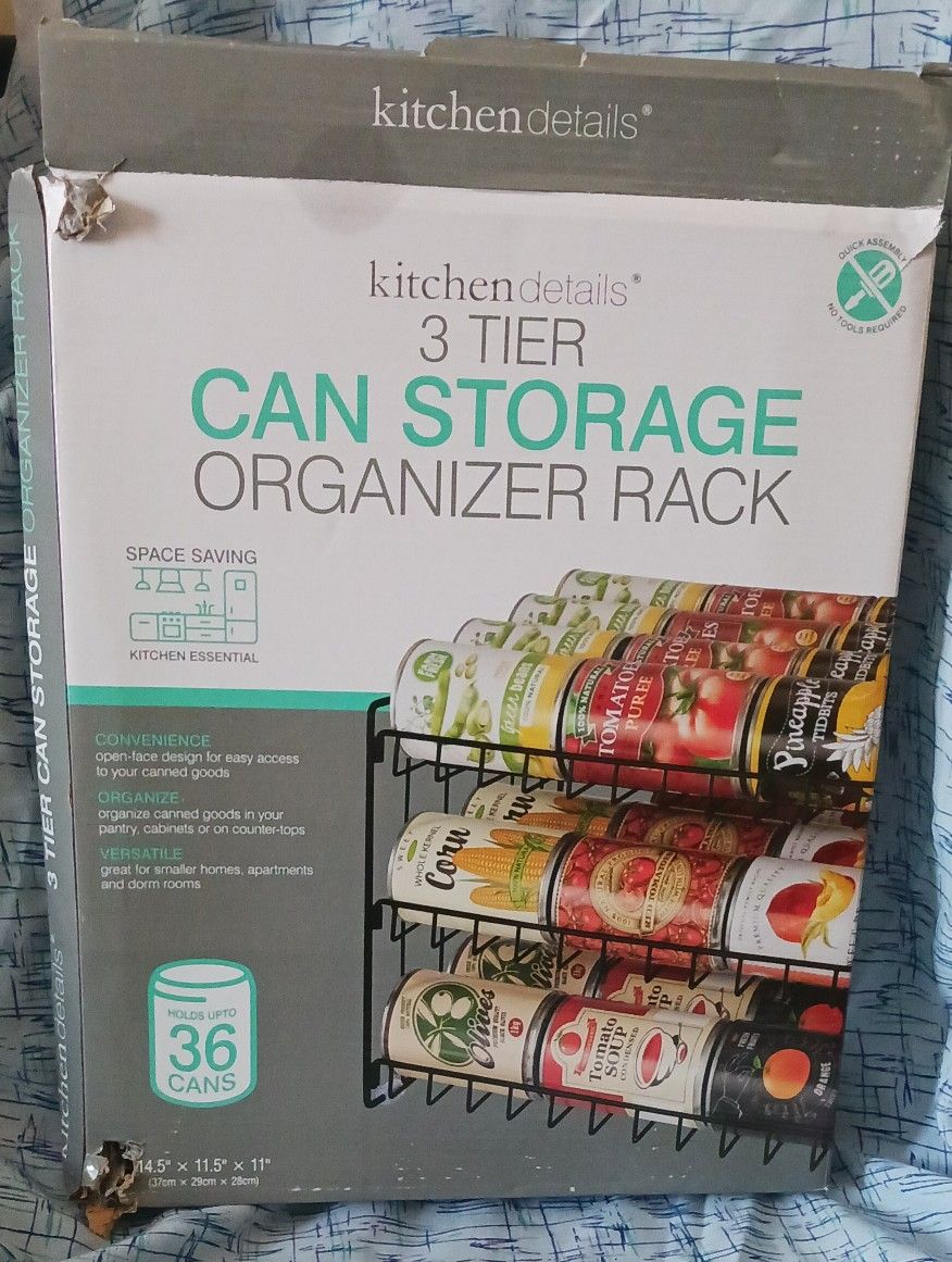 Three Tier Can Storage Rack