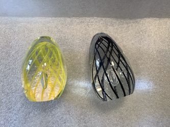 2 Controlled Bubble Paperweights