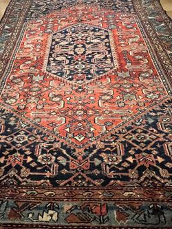 Persian Style Area Rug Red and Navy