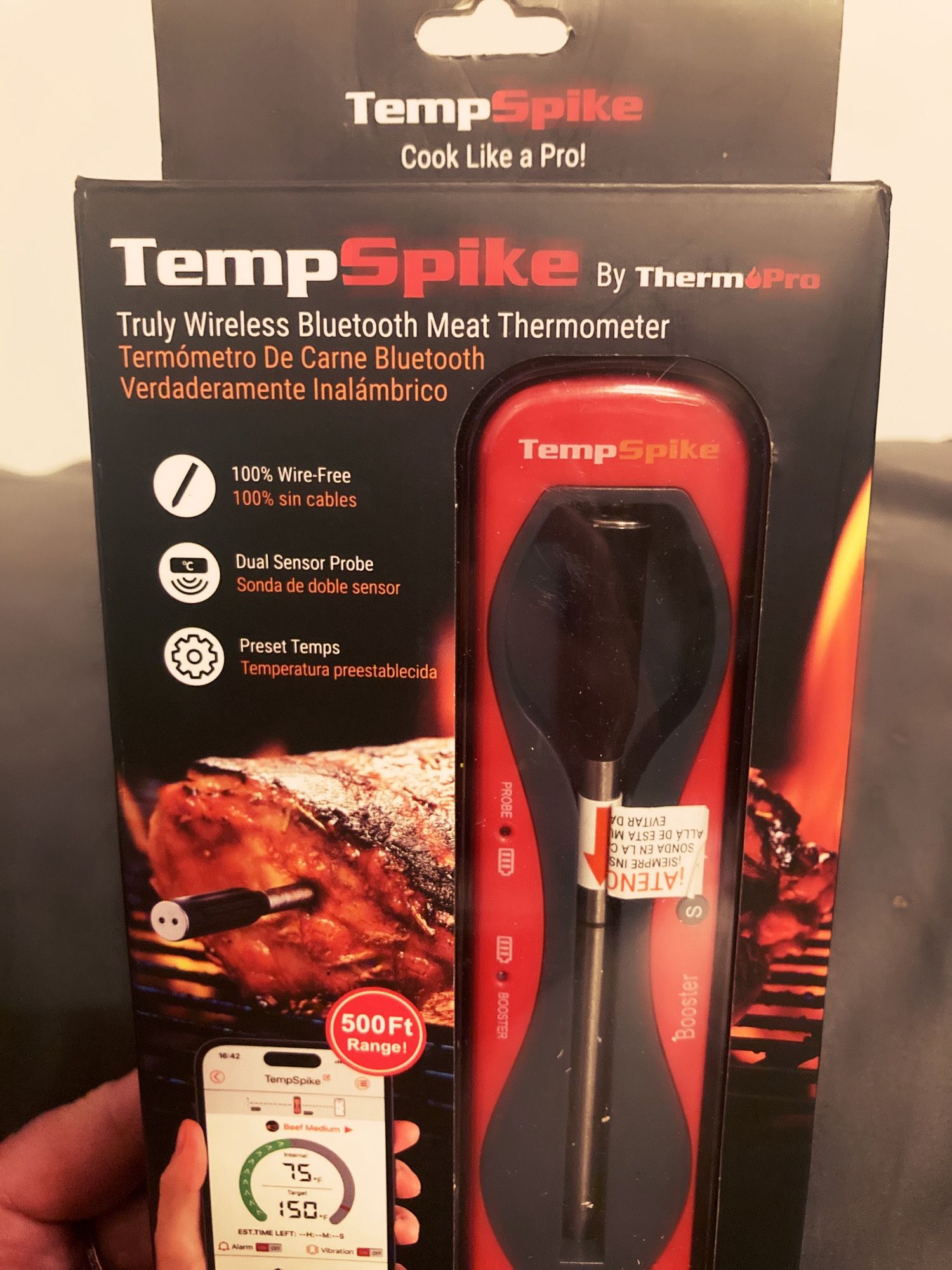 Temp Spike Truly Wireless Bluetooth Meat Thermometer