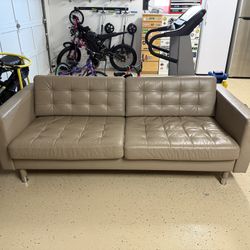 Ikea Morabo Leather Loveseat Sofa 