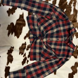 Flannel Crop Top 