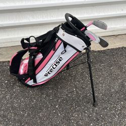 Precise X7 3 Club Girls Golf Set for Ages 6-8 ( 44-52" tall) Pink Righthanded