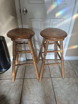 Wooden bar stools