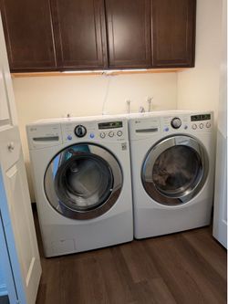 LG front loading washer and electric dryer