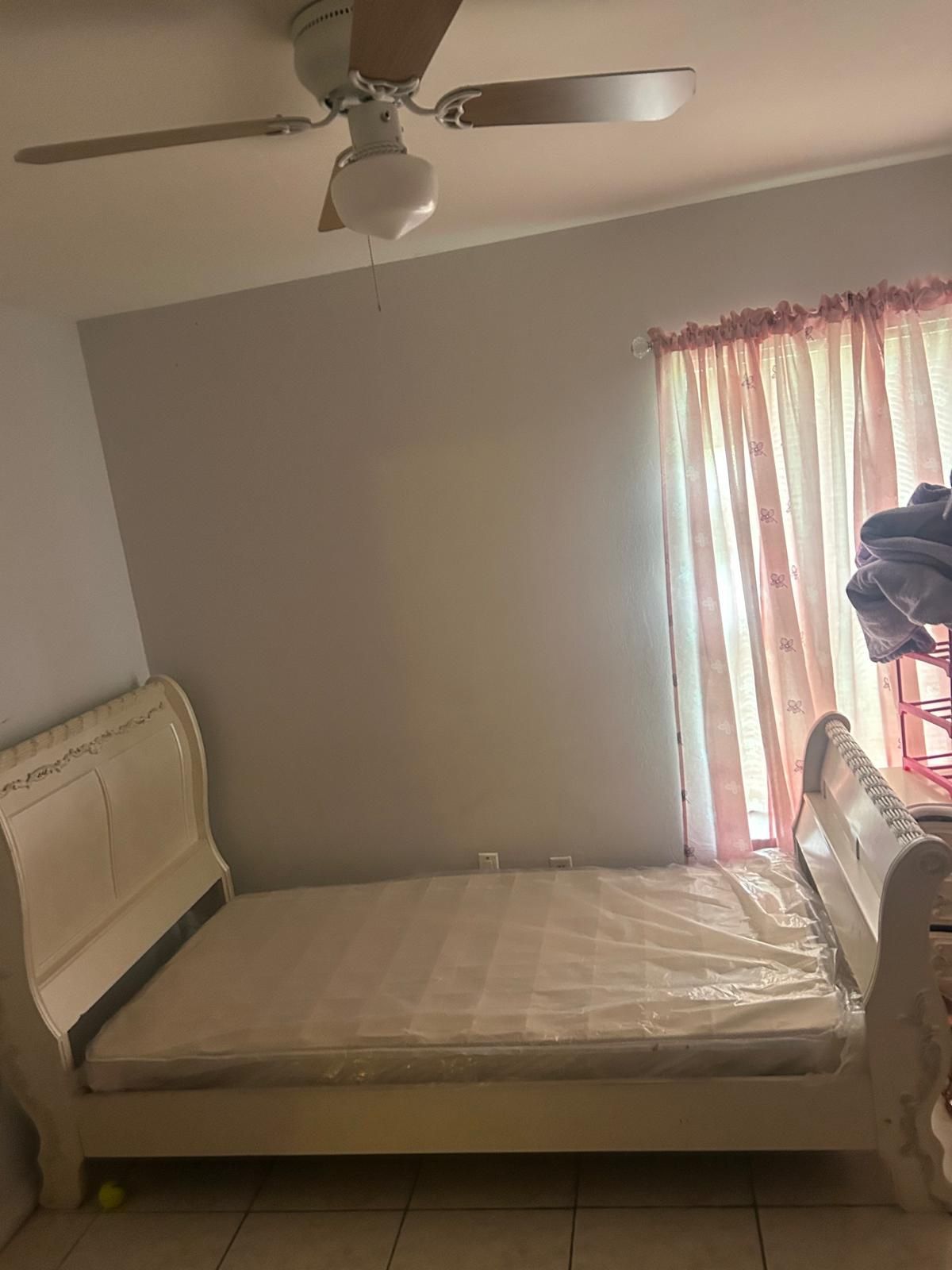 Twin Princess Bed And Night Stand