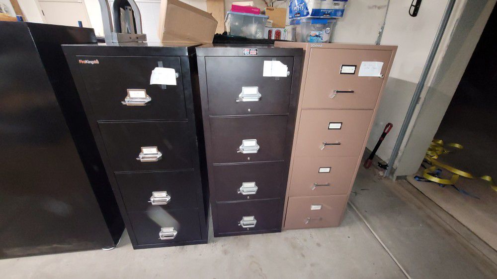 Fire Proof File Cabinets.  FireKing, Fire Fyter, Schwab
