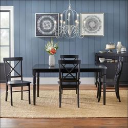 "Albury" Cross Back Dining Chairs- in Black (Set of 2) By Buylateral