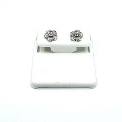Flower Shaped Sterling Silver Earrings