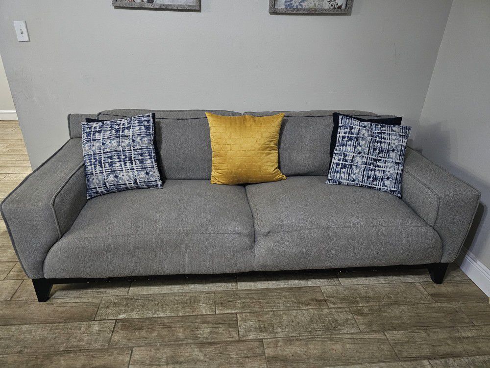 Grey Sofa and Armchair