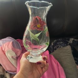Hand Painted Vase Llanna 7.7 Glass Vase