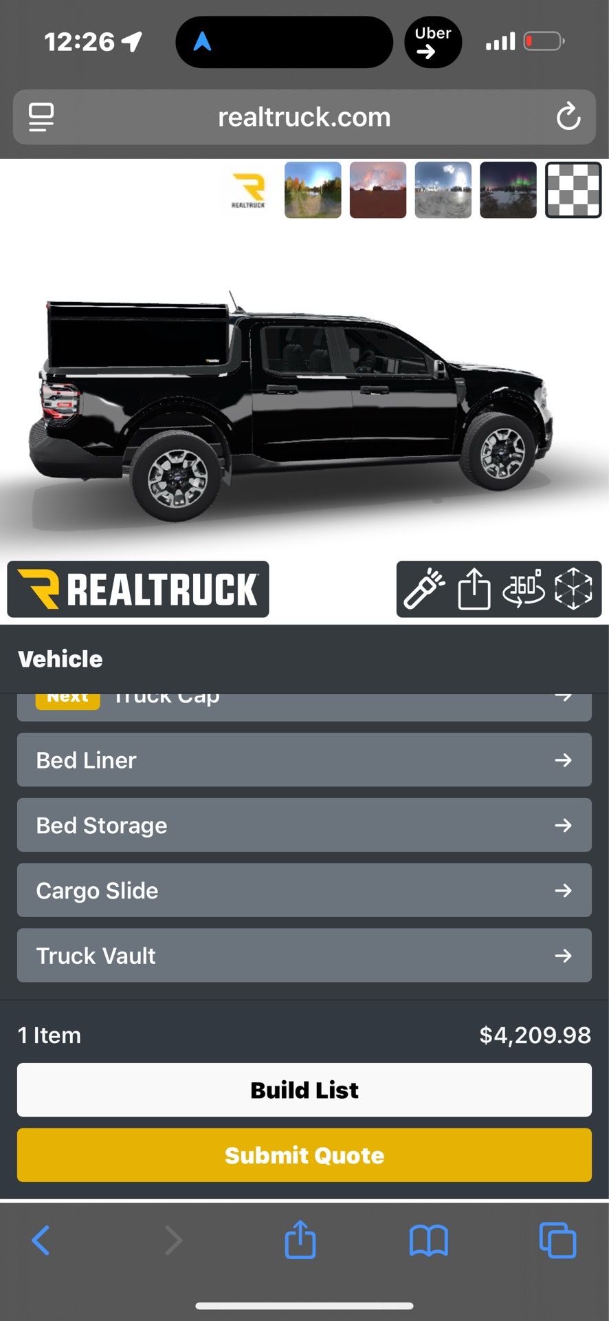 Ford maverick truck camper