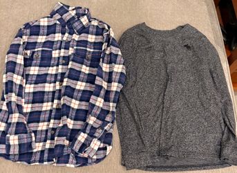 Old Navy & Abercrombie Boys Long Sleeve Shirts Sizes 9/10 & 10/12